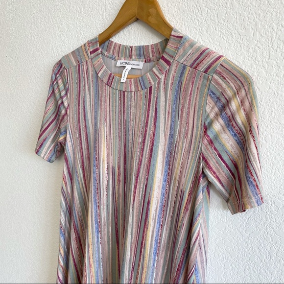 BCBG Multicolor Striped Swing Dress - Small - Picture 5 of 7
